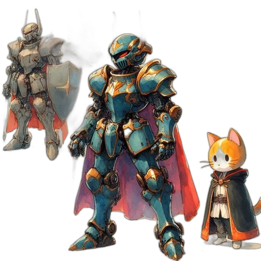 concept art, fantasy art, pixel art, 3d render transparent PNG cut-out