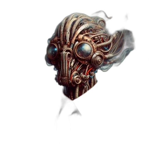 mask, face, robot, creature transparent PNG cut-out
