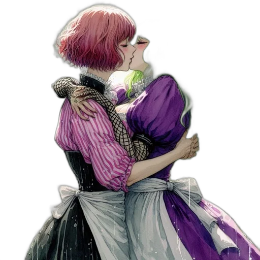 dress, watercolor, concept art, fantasy art transparent PNG cut-out