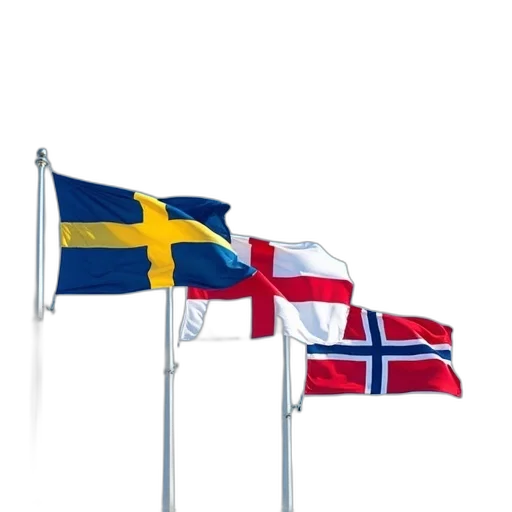 three, flags, flying, clear transparent PNG cut-out