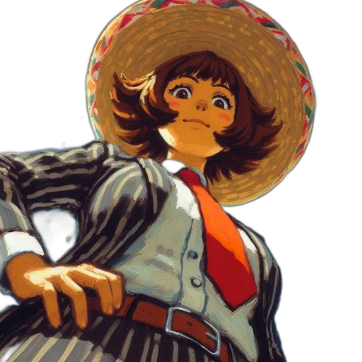 hat, staff, face, umbrella transparent PNG cut-out