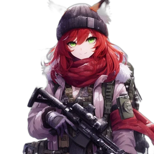 weapon, hat, jacket, staff transparent PNG cut-out