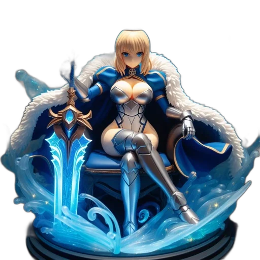 sword, concept art, fantasy art, 3d render transparent PNG cut-out