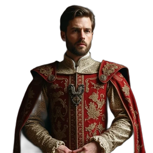 crown, jacket, sword, face transparent PNG cut-out