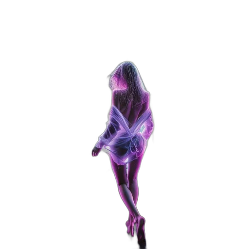 dress, jacket, hair, creature transparent PNG cut-out