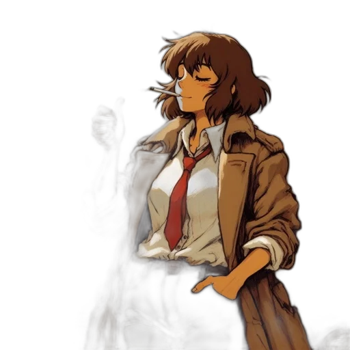 jacket, staff, concept art, watercolor transparent PNG cut-out