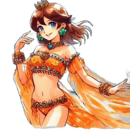 dress, jewelry, concept art, fantasy art transparent PNG cut-out