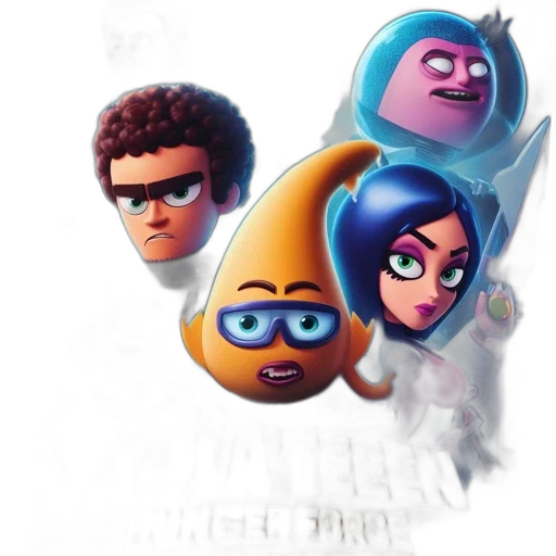 concept art, 3d render, comic book art, cartoon transparent PNG cut-out