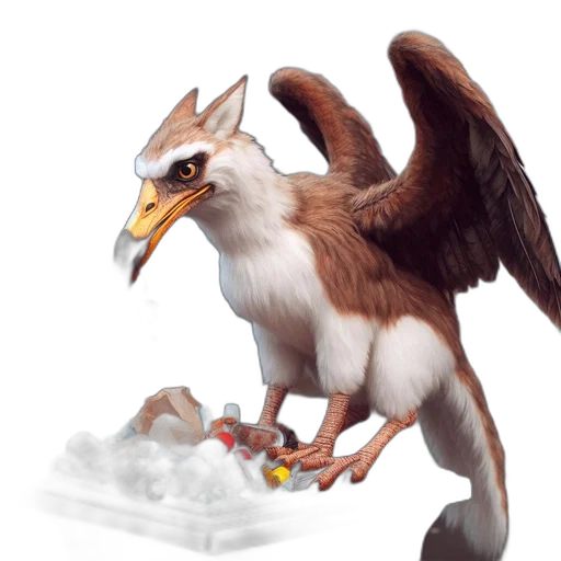 dragon, creature, animal, staff transparent PNG cut-out