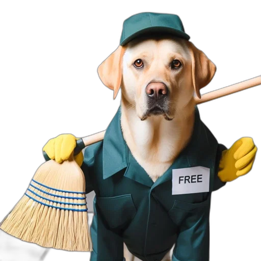 staff, animal, hat, photorealistic transparent PNG cut-out