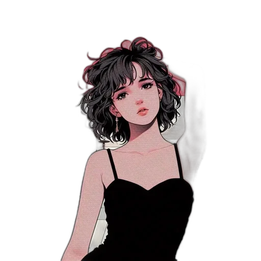 dress, jewelry, hair, creature transparent PNG cut-out