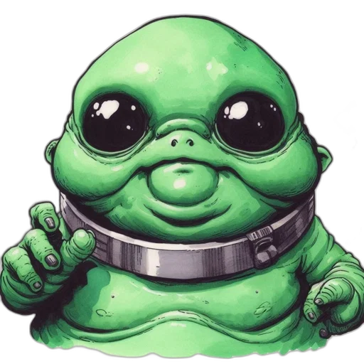 staff, creature, face, robot transparent PNG cut-out