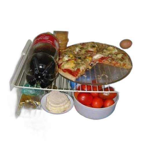 food, refrigerator, filled, including transparent PNG cut-out