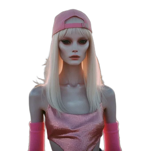 hat, 3d render, concept art, cyberpunk transparent PNG cut-out