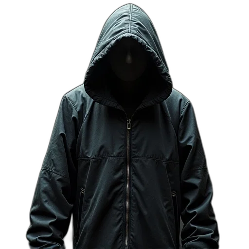 jacket, staff, cyberpunk, 3d render transparent PNG cut-out