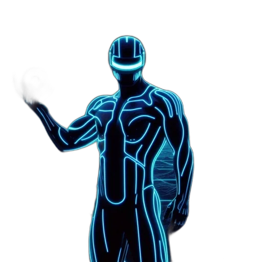 robot, jacket, mask, staff transparent PNG cut-out