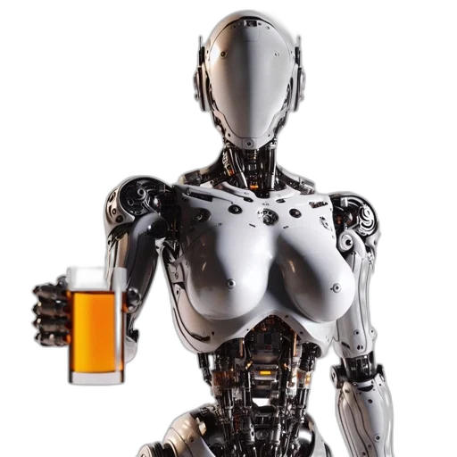 robot, dress, cyberpunk, concept art transparent PNG cut-out