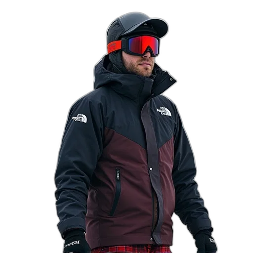 jacket, staff, hat, 3d render transparent PNG cut-out