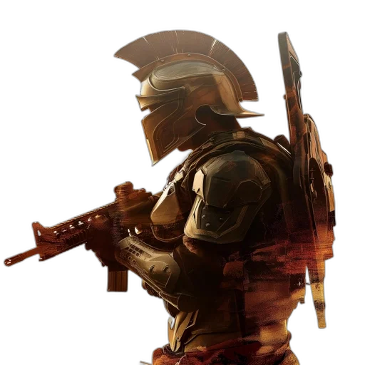 weapon, staff, robot, face transparent PNG cut-out