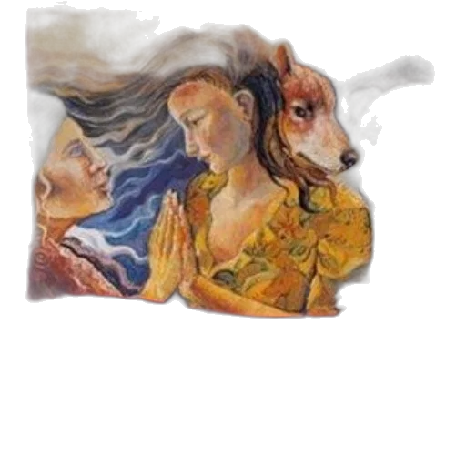 mask, face, oil painting, watercolor transparent PNG cut-out