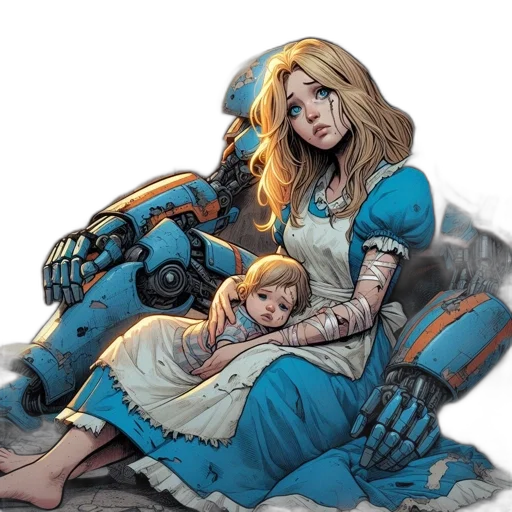 comic book art, concept art, fantasy art, photorealistic transparent PNG cut-out