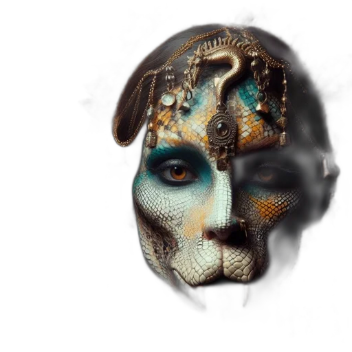mask, face, robot, crown transparent PNG cut-out