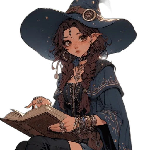 hat, staff, dress, crown transparent PNG cut-out