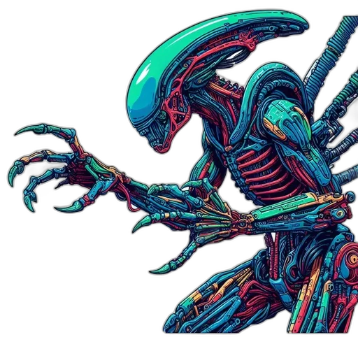 robot, creature, animal, staff transparent PNG cut-out