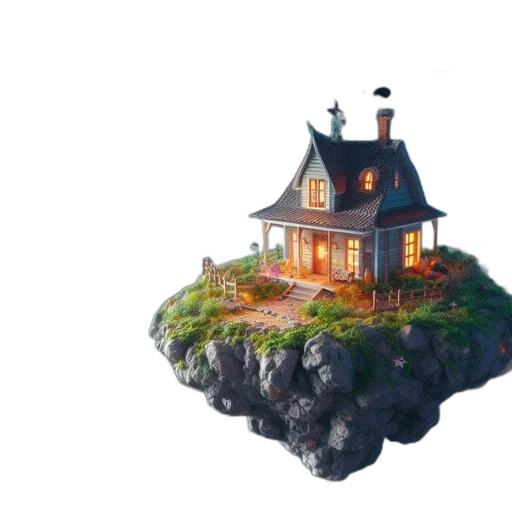 building, concept art, 3d render, fantasy art transparent PNG cut-out