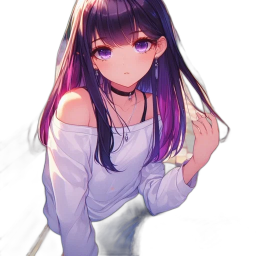 dress, hair, face, creature transparent PNG cut-out