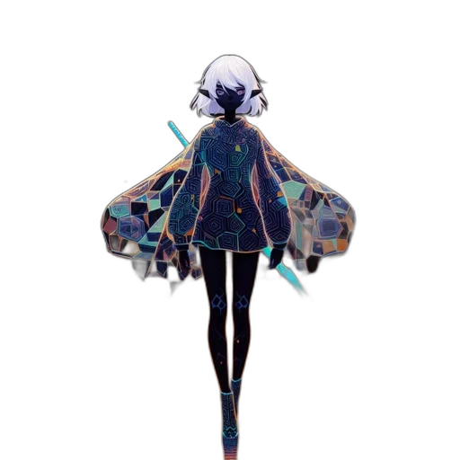 dress, jacket, robot, creature transparent PNG cut-out