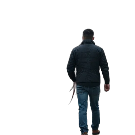 jacket, hair, staff, animal transparent PNG cut-out