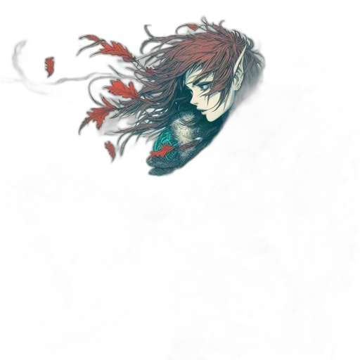 hair, dragon, creature, mask transparent PNG cut-out