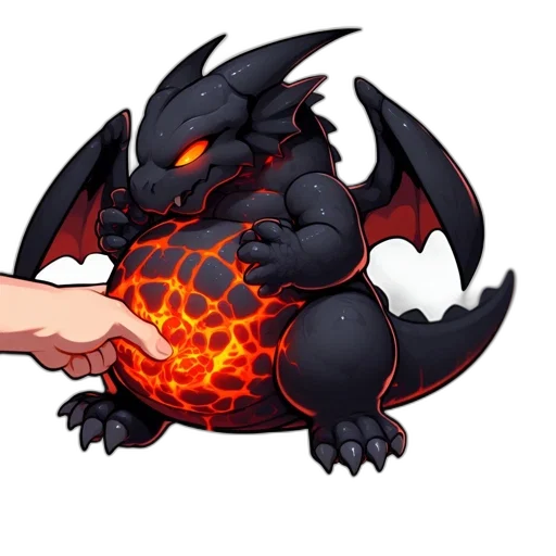 dragon, staff, weapon, creature transparent PNG cut-out