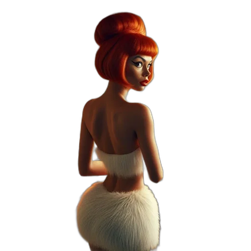 dress, hat, concept art, 3d render transparent PNG cut-out