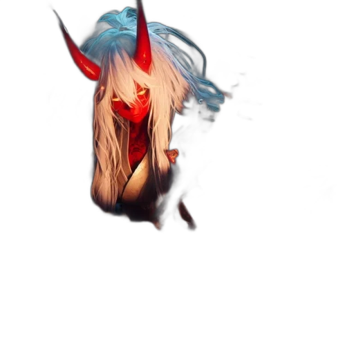 dragon, creature, hair, mask transparent PNG cut-out