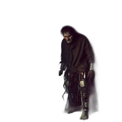 jacket, weapon, creature, staff transparent PNG cut-out