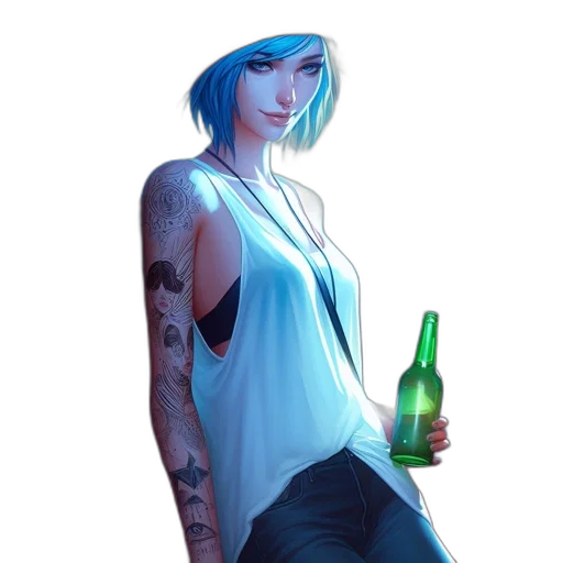 bottle, dress, concept art, fantasy art transparent PNG cut-out