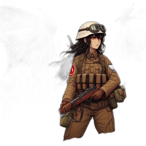 weapon, staff, jacket, concept art transparent PNG cut-out