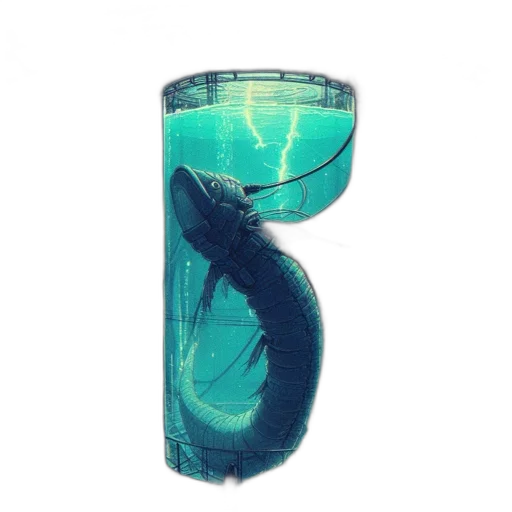 bottle, animal, creature, vaporwave transparent PNG cut-out