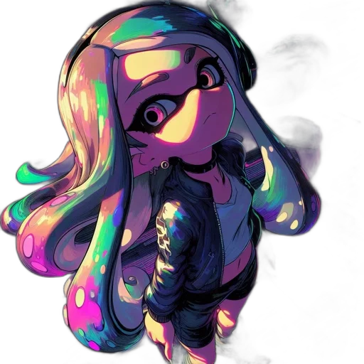 dress, hair, jacket, mask transparent PNG cut-out