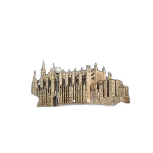 building, crown, 3d render, concept art transparent PNG cut-out
