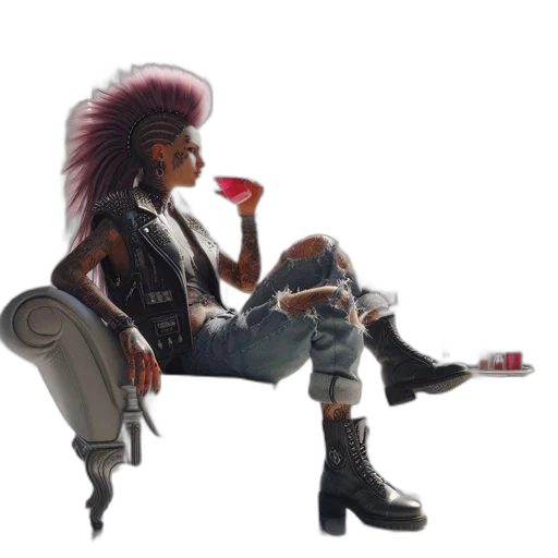 jacket, concept art, cyberpunk, 3d render transparent PNG cut-out