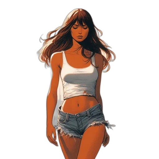 dress, comic book art, concept art, fantasy art transparent PNG cut-out