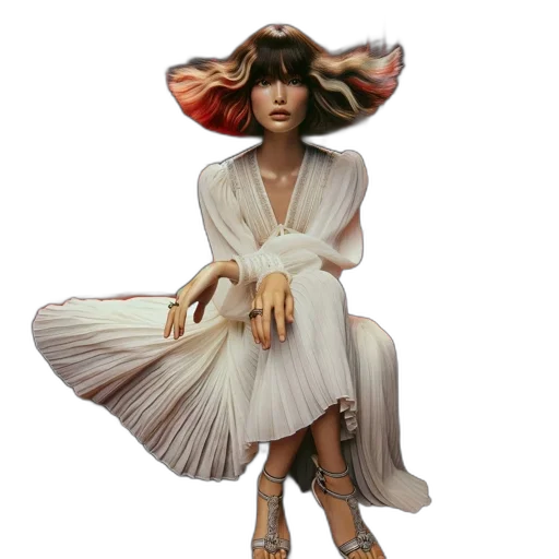 dress, jewelry, hat, concept art transparent PNG cut-out