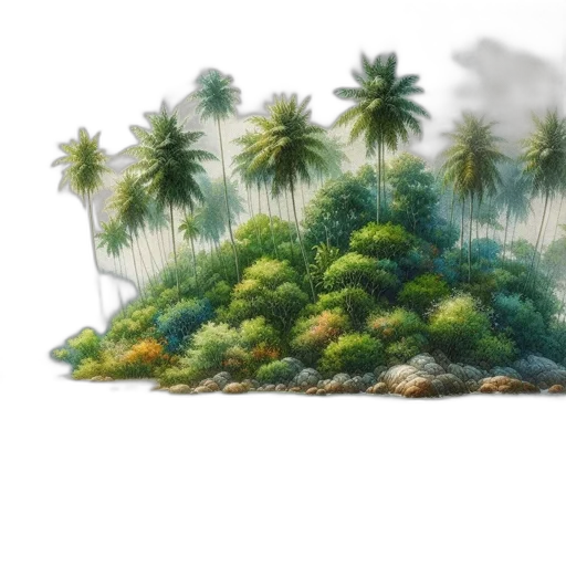 tree, umbrella, hat, hair transparent PNG cut-out