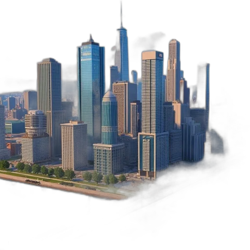 building, 3d render, concept art, photorealistic transparent PNG cut-out