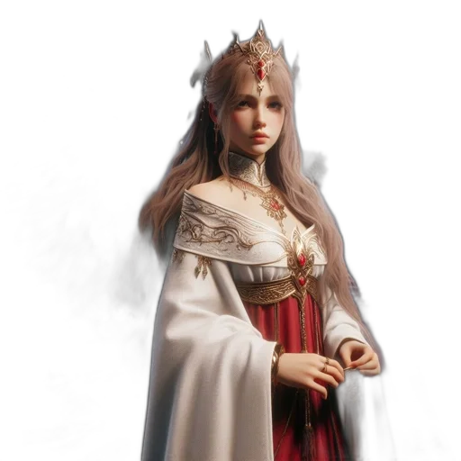 crown, staff, dress, dragon transparent PNG cut-out