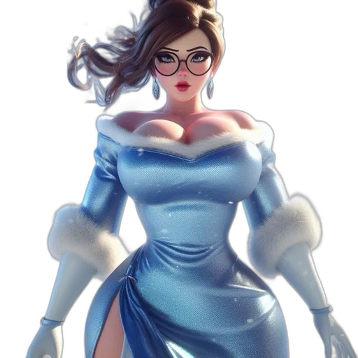 dress, concept art, comic book art, 3d render transparent PNG cut-out