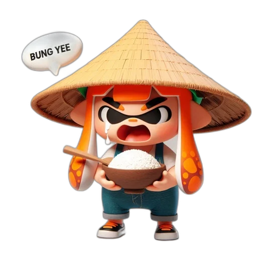 staff, weapon, hat, 3d render transparent PNG cut-out